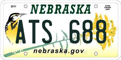 NE license plate ATS688