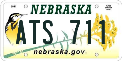NE license plate ATS711