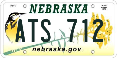 NE license plate ATS712