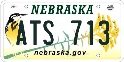 NE license plate ATS713