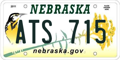 NE license plate ATS715