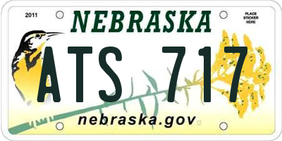 NE license plate ATS717