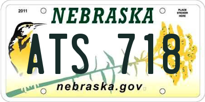 NE license plate ATS718