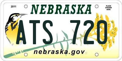 NE license plate ATS720