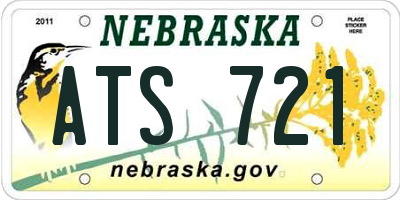 NE license plate ATS721