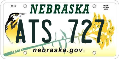 NE license plate ATS727