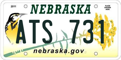 NE license plate ATS731