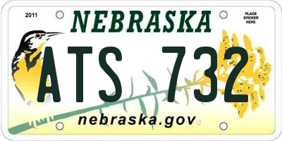 NE license plate ATS732
