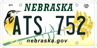 NE license plate ATS752