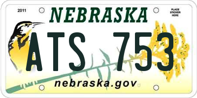 NE license plate ATS753
