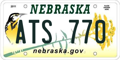 NE license plate ATS770