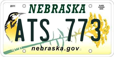 NE license plate ATS773