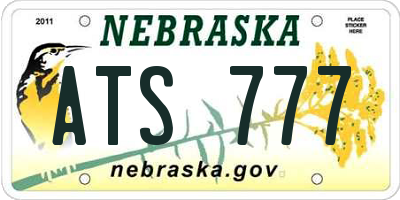 NE license plate ATS777