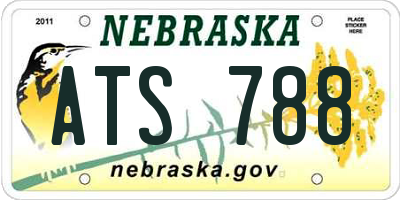 NE license plate ATS788