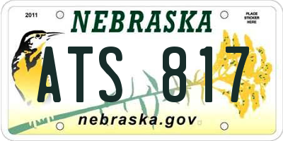 NE license plate ATS817