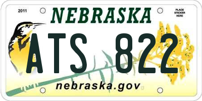NE license plate ATS822