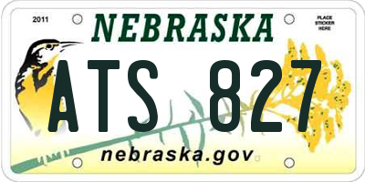 NE license plate ATS827