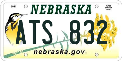 NE license plate ATS832