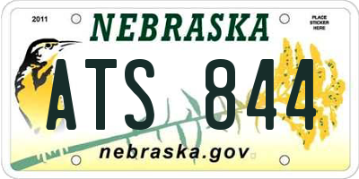 NE license plate ATS844