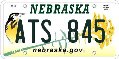 NE license plate ATS845