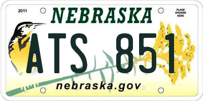 NE license plate ATS851