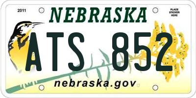 NE license plate ATS852