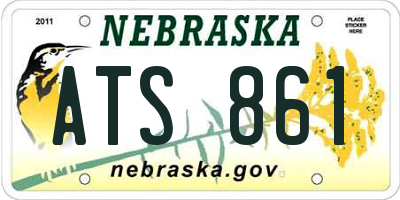 NE license plate ATS861