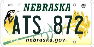 NE license plate ATS872