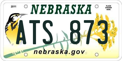 NE license plate ATS873