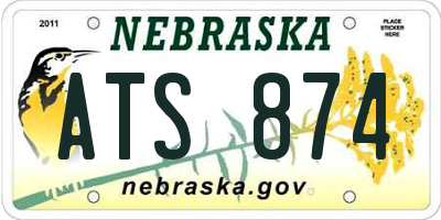 NE license plate ATS874