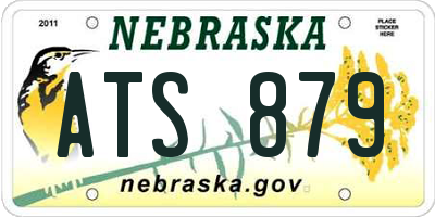NE license plate ATS879