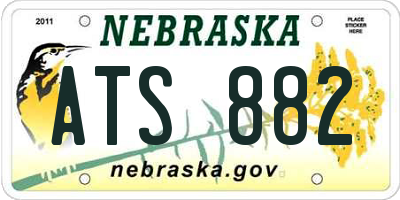 NE license plate ATS882