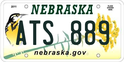 NE license plate ATS889