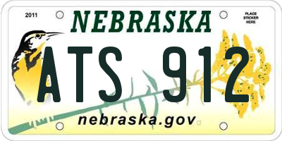 NE license plate ATS912