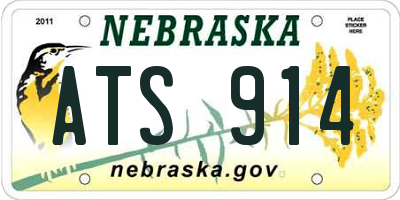 NE license plate ATS914