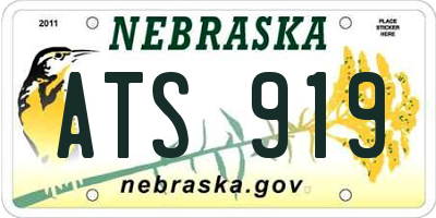 NE license plate ATS919