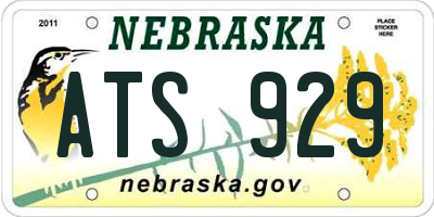NE license plate ATS929