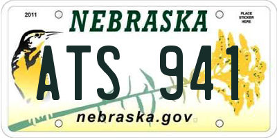 NE license plate ATS941