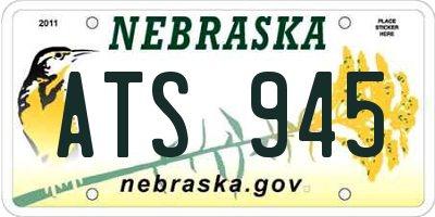 NE license plate ATS945