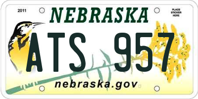 NE license plate ATS957