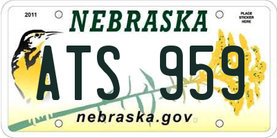 NE license plate ATS959