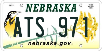 NE license plate ATS971