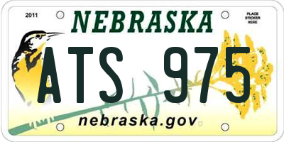 NE license plate ATS975