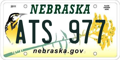 NE license plate ATS977