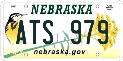 NE license plate ATS979