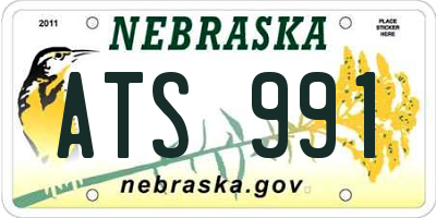 NE license plate ATS991