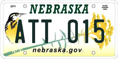 NE license plate ATT015