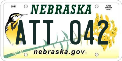 NE license plate ATT042