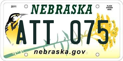 NE license plate ATT075