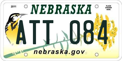 NE license plate ATT084